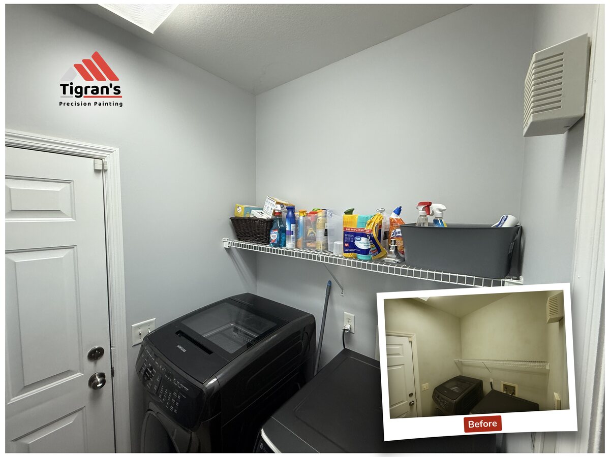Before and after painting project