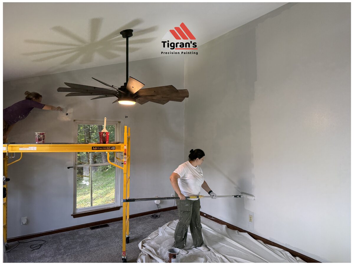 Before and after painting project