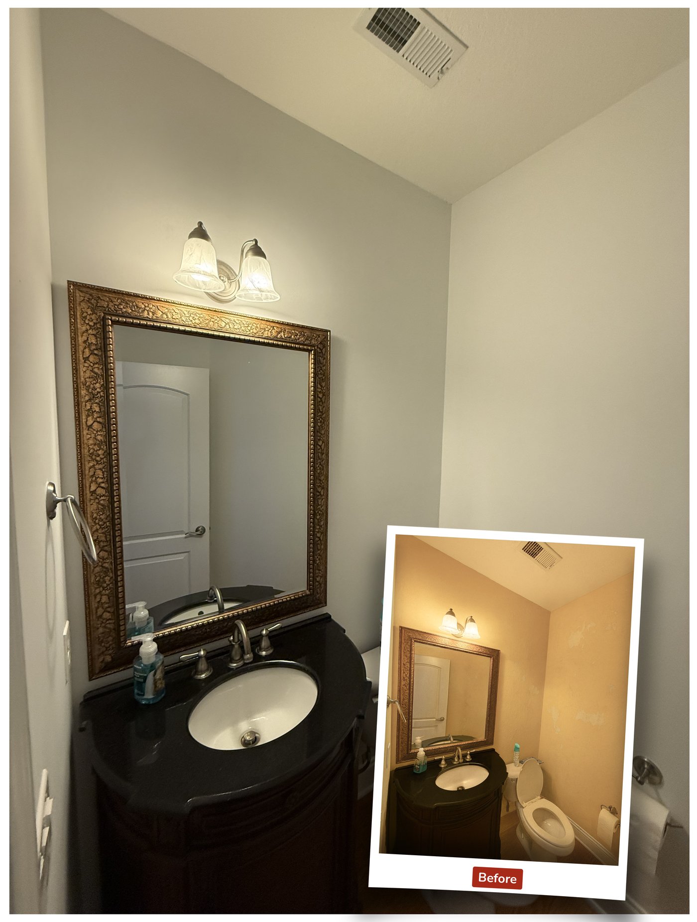 Before and after room transformation