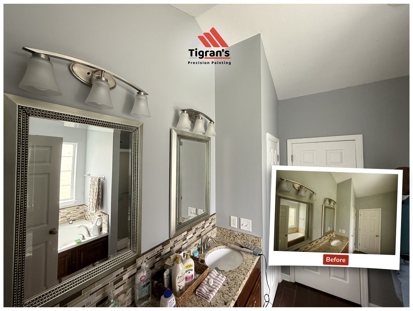 Before and after interior transformation