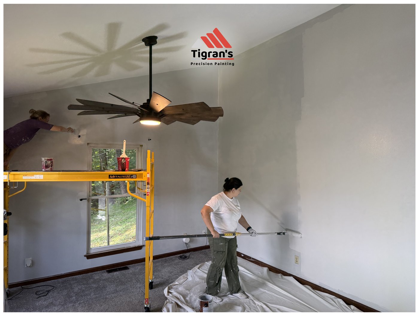 Before and after interior repaint
